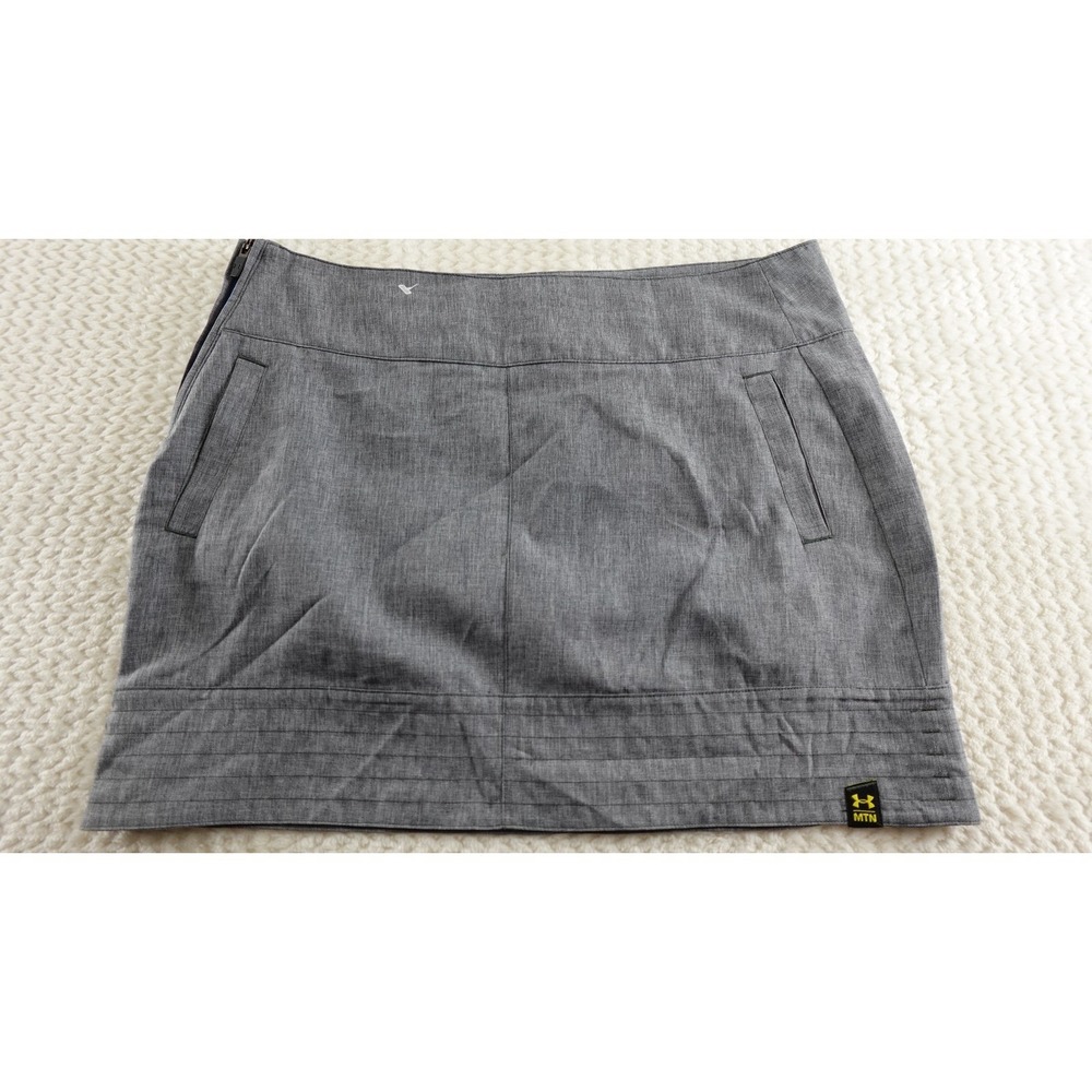 Under Armour  Size 10  Short Skirt Grey Pockets 100% Polyester